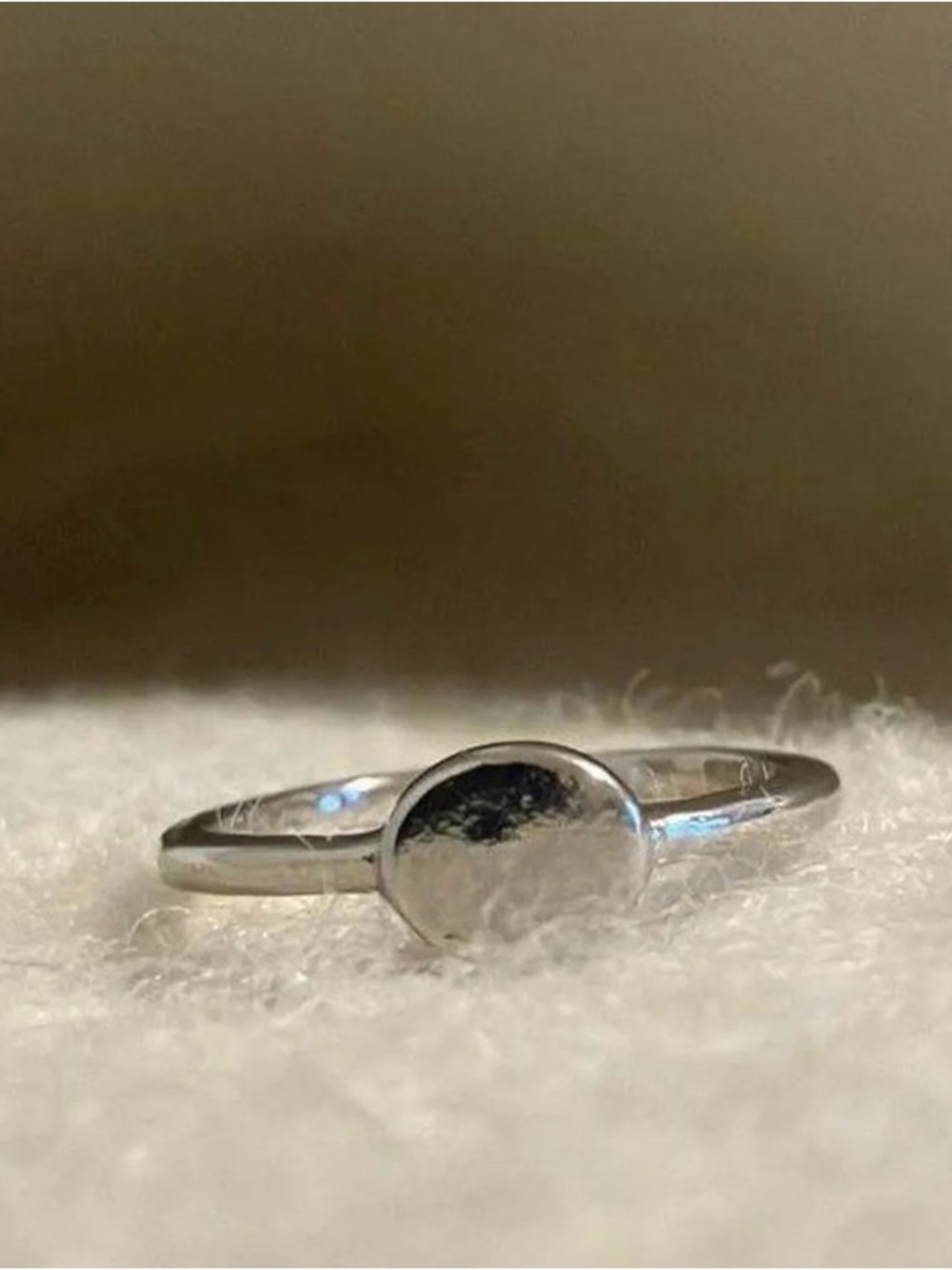 Classic Minimalist Silver Flat Disc Ring